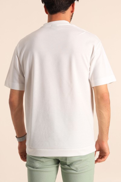 Beyaz Oversize Erkek Tişört 181814