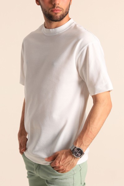 Beyaz Oversize Erkek Tişört 181814