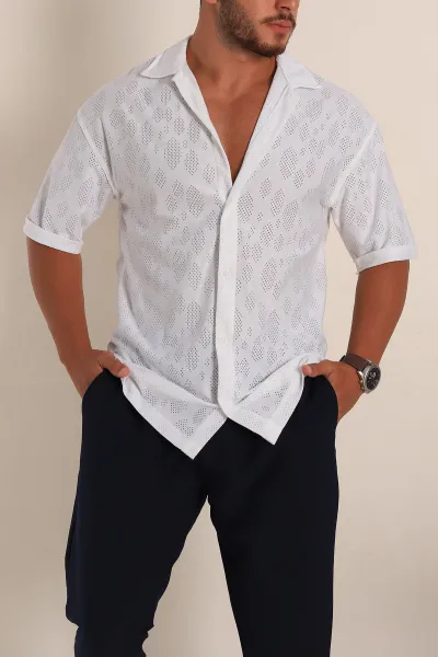beyaz-oversize-keten-delikli-kisa-kollu-erkek-gomlek-267082