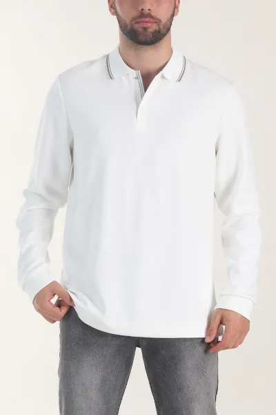 beyaz-oysho-kumas-polo-yaka-cit-citli-erkek-sweatshirt-406051