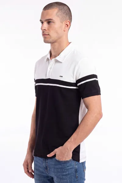 Beyaz Oysho Kumaş Polo Yaka Erkek Tişört 471687