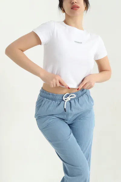 Beyaz Oysho Süprem Crop 340888