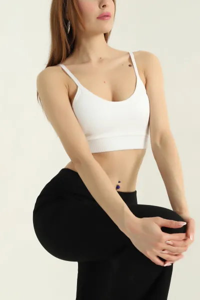 Beyaz Pedli Likralı Büstiyer 357290