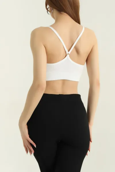 Beyaz Pedli Likralı Büstiyer 357290