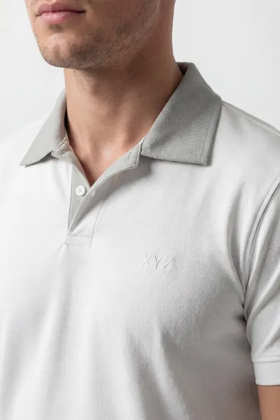 Beyaz Polo Yaka Erkek Tişört 435556