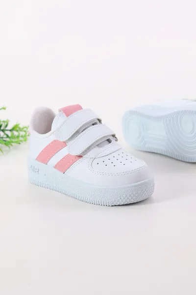 beyaz-pembe-24-30-cirt-bantli-kiz-cocuk-spor-ayakkabi-403102