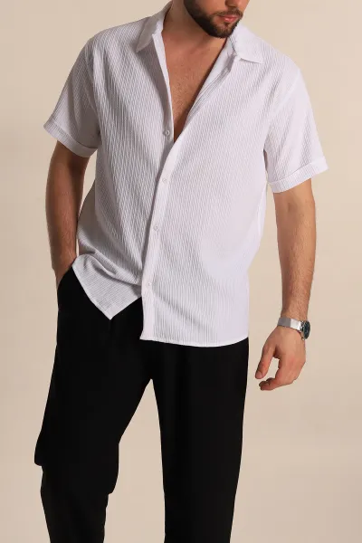 beyaz-regular-fit-fitilli-doku-kisa-kollu-erkek-gomlek-275496