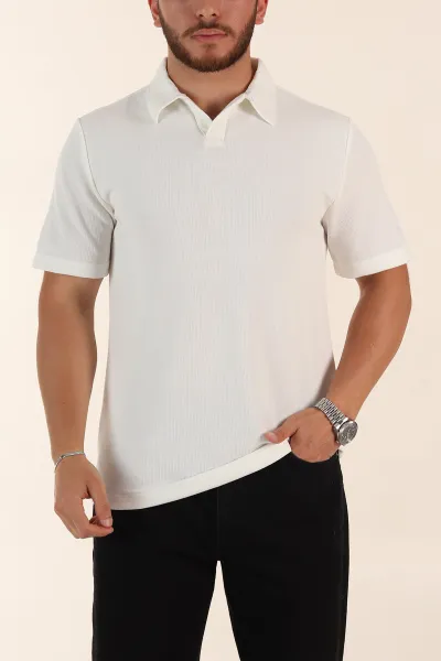 beyaz-relaxed-fit-celik-orme-polo-yaka-erkek-tisort-368876