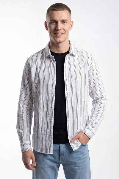 beyaz-relaxed-fit-cizgili-erkek-gomlek-435786