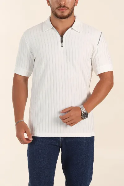beyaz-relaxed-fit-fitilli-doku-fermuarli-polo-yaka-erkek-tisort-373054