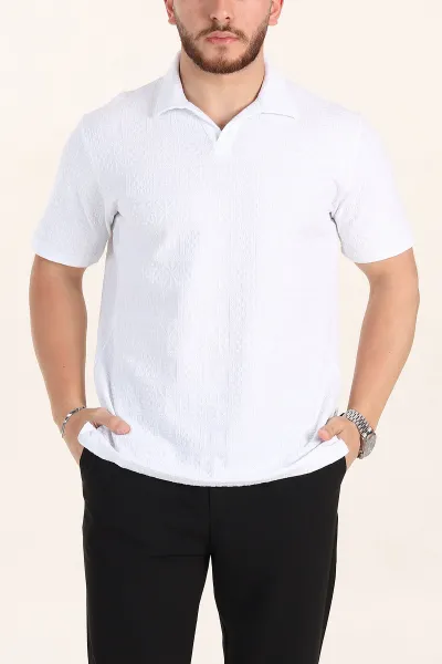 beyaz-relaxed-fit-kabartma-desenli-patli-polo-yaka-erkek-tisort-358025