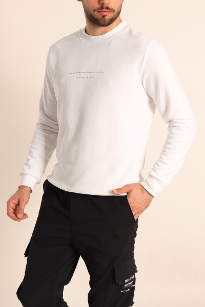 beyaz-relaxed-fit-kabartma-yazili-erkek-sweatshirt-221452