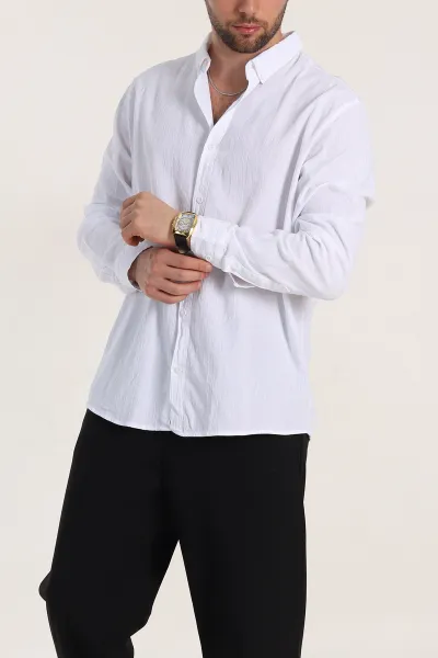 beyaz-relaxed-fit-keten-ata-yaka-erkek-gomlek-339168