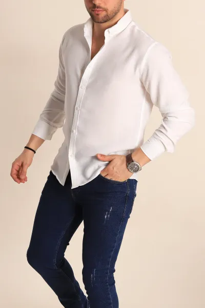 beyaz-relaxed-fit-keten-erkek-gomlek-256531