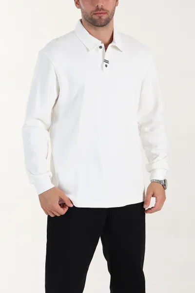beyaz-relaxed-fit-pike-dokulu-dugmeli-polo-yaka-erkek-sweatshirt-400882