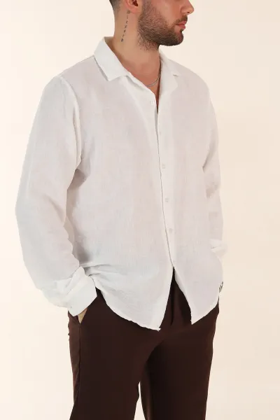 beyaz-relaxed-fit-uzun-kollu-apas-yaka-erkek-gomlek-367436