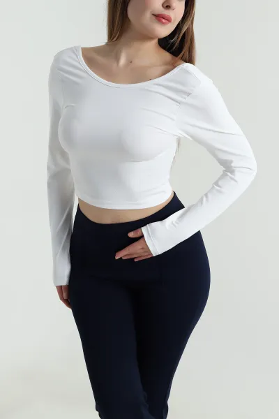 Beyaz Scuba Kadın Bluz 494836