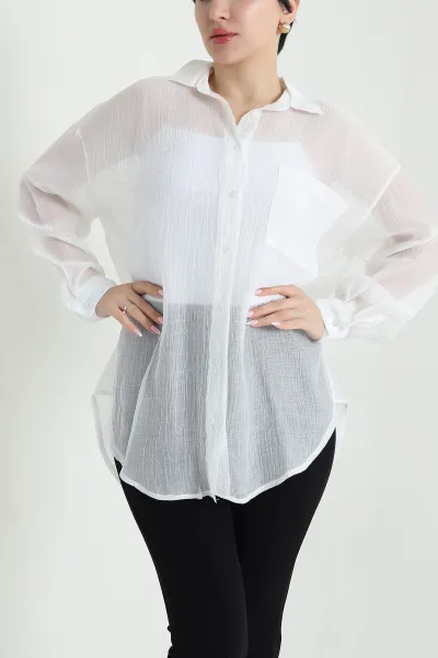 beyaz-tek-cep-tencel-kadin-gomlek-456034