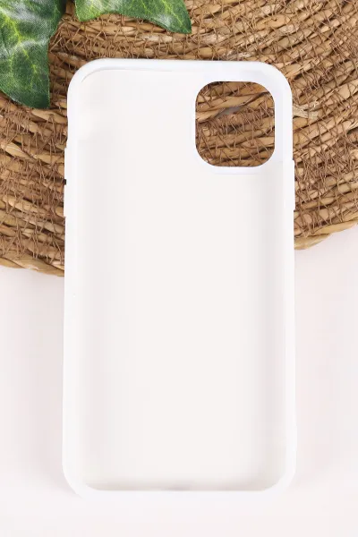 Beyaz TeknoCase İPhone 11 Uyumlu Mirror Diamond Case Serisi Aynalı Sert Silikon Telefon Kılıfı 458475
