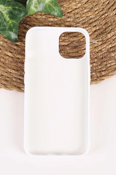 Beyaz TeknoCase İPhone 13 Uyumlu Mirror Diamond Case Serisi Aynalı Sert Silikon Telefon Kılıfı 458480