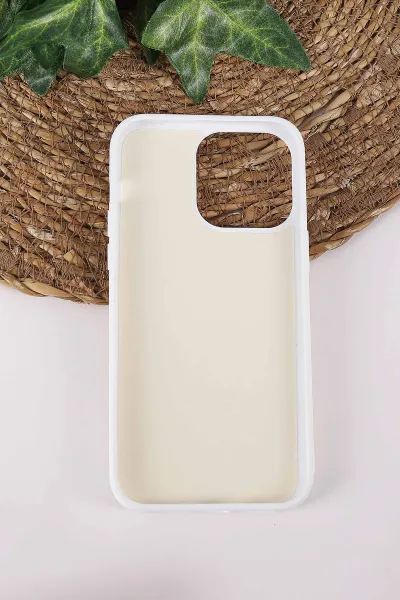Beyaz TeknoCase İPhone 14 Pro Max Uyumlu Afra Diamond Case Serisi Lens Hediyeli Premium Sert Silikon Telefon Kılıfı 430522