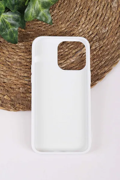 Beyaz TeknoCase İPhone 14 Pro Max Uyumlu Dlr Diamond Case Serisi Lens Hediyeli Premium Sert Silikon Telefon Kılıfı 430367