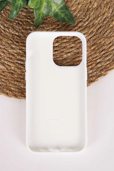 Beyaz TeknoCase İPhone 14 Pro Max Uyumlu Nelly Diamond Serisi Taşlı Lens Hediyeli Sert Silikon Telefon Kılıfı 480933