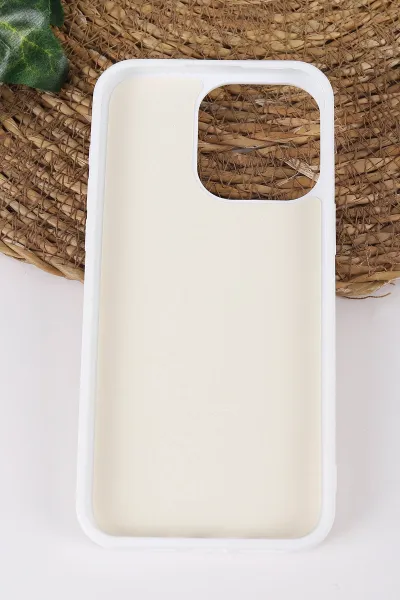 Beyaz TeknoCase İPhone 15 Pro Max Uyumlu Afra Diamond Case Serisi Lens Hediyeli Premium Sert Silikon Telefon Kılıfı 430539