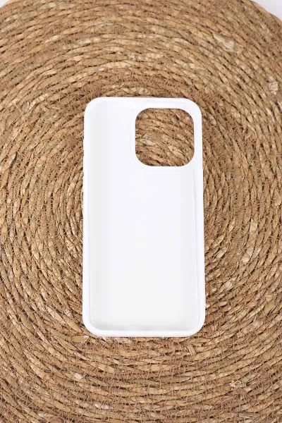 Beyaz TeknoCase İPhone 15 Pro Max Uyumlu Dlr Diamond Case Serisi Lens Hediyeli Premium Sert Silikon Telefon Kılıfı 430380