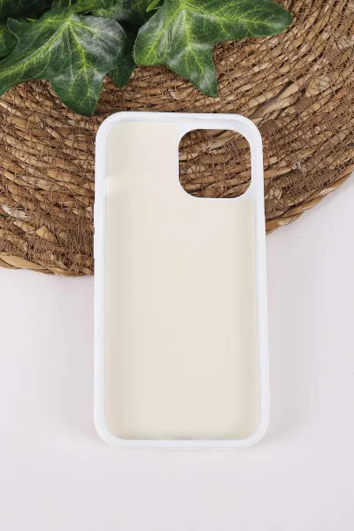 Beyaz TeknoCase İPhone 15 Uyumlu Afra Diamond Case Serisi Lens Hediyeli Premium Sert Silikon Telefon Kılıfı 430528