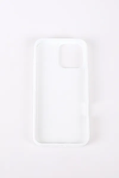 Beyaz TeknoCase İPhone 16 Pro Max Uyumlu Dlr Diamond Case Serisi Lens Hediyeli Premium Sert Silikon Telefon Kılıfı 430392