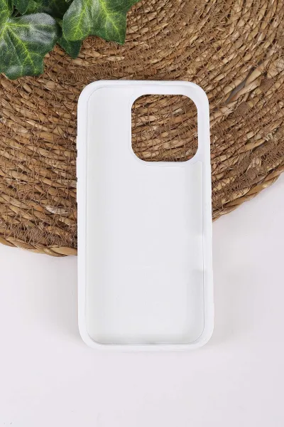 Beyaz TeknoCase İPhone 16 Pro Uyumlu Dlr Diamond Case Serisi Lens Hediyeli Premium Sert Silikon Telefon Kılıfı 430388