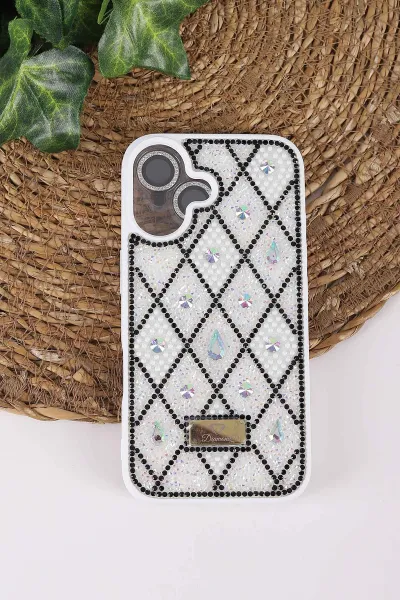 beyaz-teknocase-iphone-16-uyumlu-dlr-diamond-case-serisi-lens-hediyeli-premium-sert-silikon-telefon-kilifi-430384
