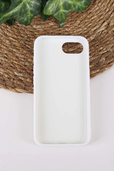 Beyaz TeknoCase İPhone 16E Uyumlu Afra Diamond Case Serisi Lens Hediyeli Premium Sert Silikon Telefon Kılıfı 430559