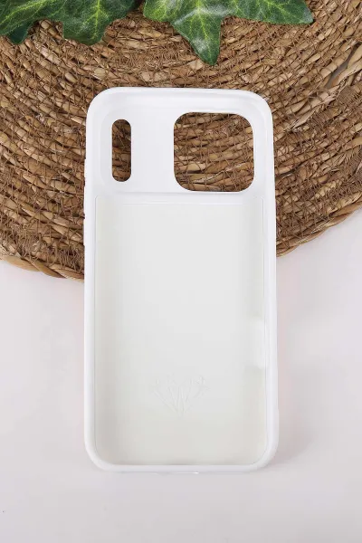 Beyaz TeknoCase İPhone 17 Pro Max Uyumlu Afra Diamond Case Serisi Lens Hediyeli Premium Sert Silikon Telefon Kılıfı 430578