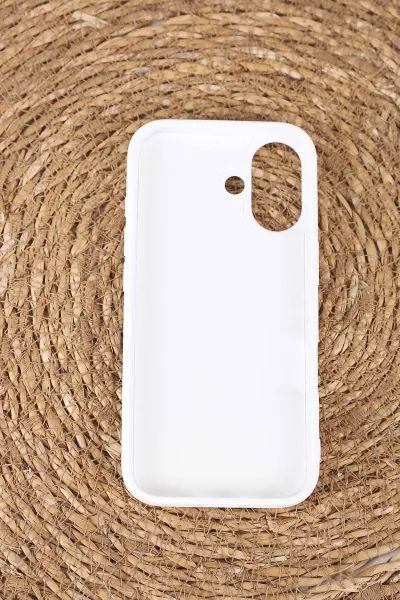 Beyaz TeknoCase İPhone 17 Uyumlu Dlr Diamond Case Serisi Lens Hediyeli Premium Sert Silikon Telefon Kılıfı 430400