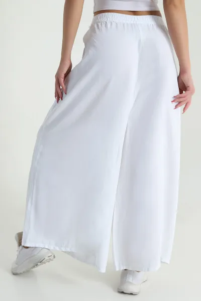 Beyaz Tensel Modal Kadın Pantolon Etek 478763