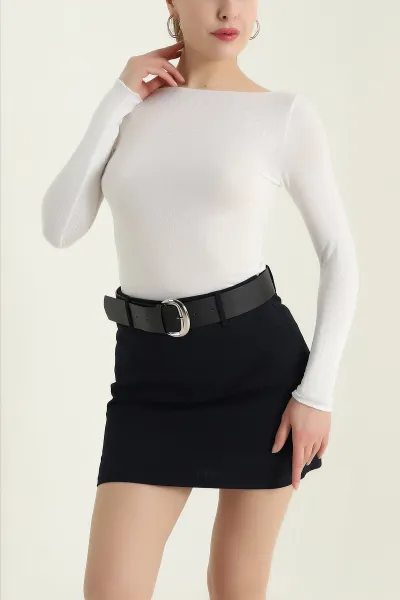 Beyaz Transparan Viskon Kadın Bluz 436086
