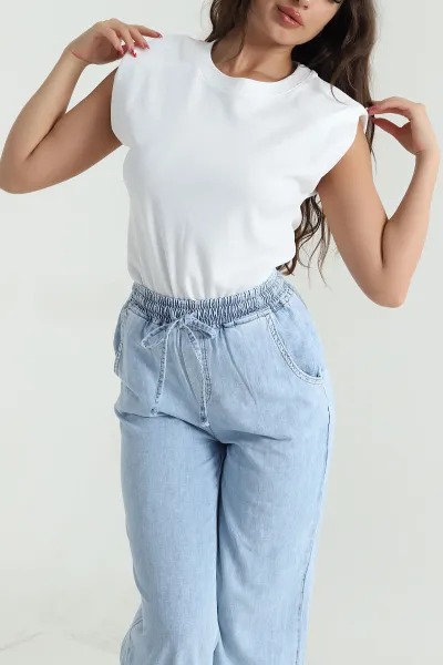 Beyaz Vatkalı Süprem Kadın Bluz 473542