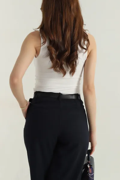 Beyaz Viskon Kadın Zıbın Bluz 403592