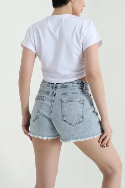 Beyaz Yarasa Kol Dalgıç Kadın Crop 456096