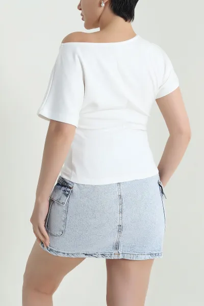 Beyaz Yarasa Kol Modal Kadın Bluz 467741