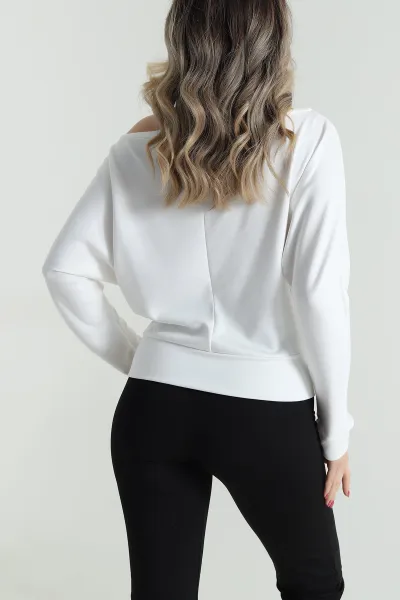 Beyaz Yarasa Kol Modal Kadın Bluz 491738