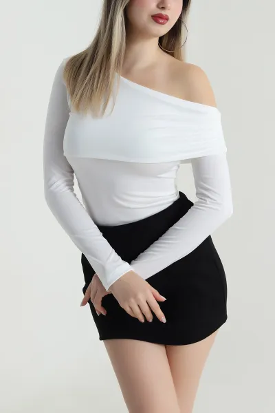 Beyaz Yeni Sezon Buzzy Kadın Bluz 490999