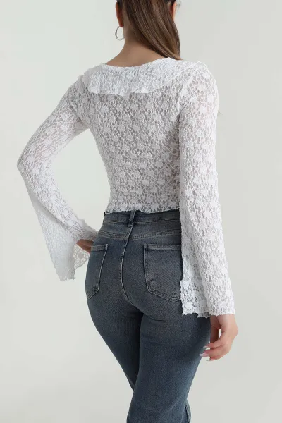 Beyaz Yeni Sezon Kadın Bluz 485200
