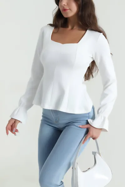 Beyaz Yeni Sezon Modal Kadın Bluz 482947