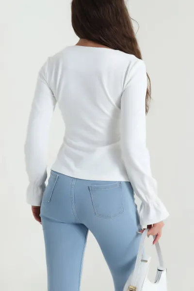 Beyaz Yeni Sezon Modal Kadın Bluz 482947