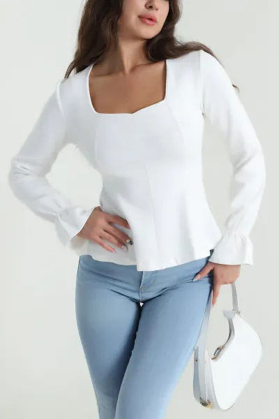 Beyaz Yeni Sezon Modal Kadın Bluz 482947