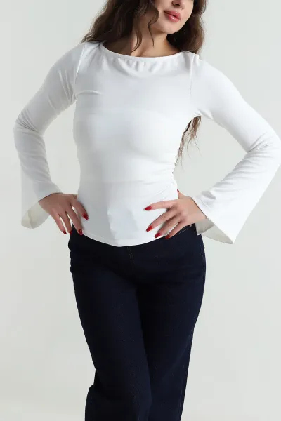 Beyaz Yeni Sezon Modal Kadın Bluz 496156