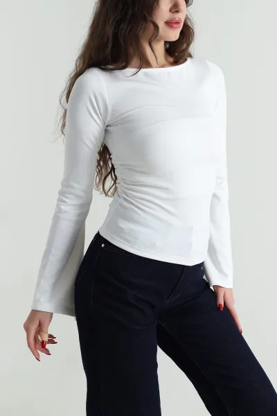 Beyaz Yeni Sezon Modal Kadın Bluz 496156